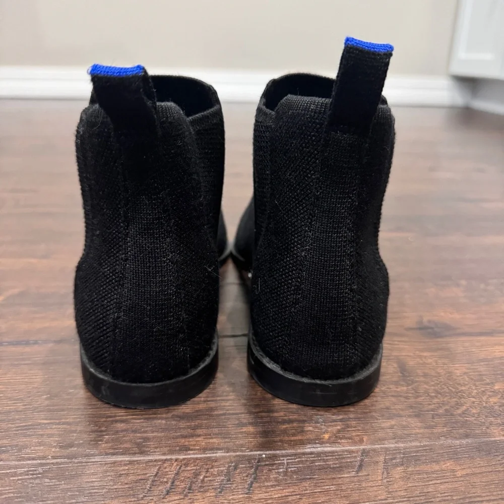 ROTHY'S Merino Wool Black Slip-On Chelsea Ankle Booties Women's SZ 8 - Picture 4 of 6